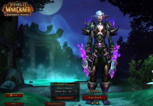New Night Elf character select background with more dynamic lighting.