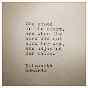 Elizabeth Edwards Inspirational Quote Made on Typewriter