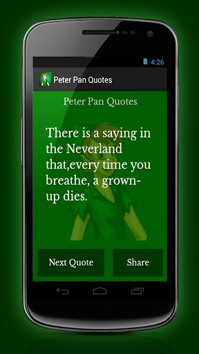 View bigger - Peter Pan Quotes for Android screenshot
