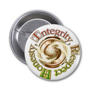 Honesty Integrity Respect Circle Ring Buttons