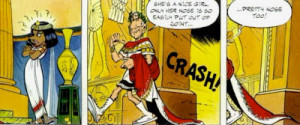 witty nose reference by Julius Caesar in Asterix and Cleopatra