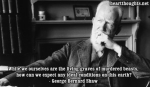 ... conditions on this earth? - George Bernard Shaw #vegetarian #quote