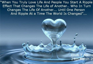 The ripple effect of love inspirational quote by chris t atkinson