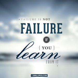 Learning From Failure Quote Picture