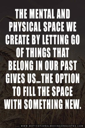 The mental and physical space we create by letting go of things that