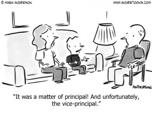 ... It was a matter of principal! And unfortunately, the vice-principal