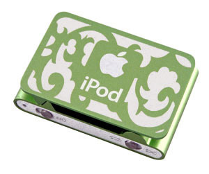 iPod Shuffle engraved with a laser.