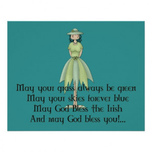 Irish Fairy Girl - Irish Quote Poster