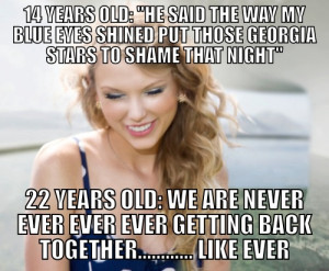 Re: We Are Never Ever Getting Back Together