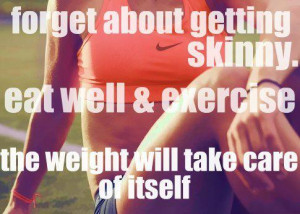 Motivation Quote Part 1] “Eat well & Exercise, the weight will take ...