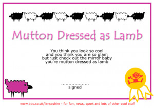Mutton Dressed as Lamb Award
