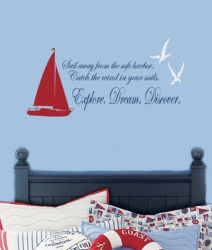 nautical quotes and sayings | Sailboat and Seagulls Nautical Vinyl ...