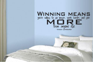 ... and give more Vince Lombardi Quote Vinyl Wall Art Decal For Boys Room