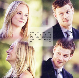 tvd caps klaus caroline love quotes