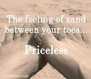 Love walking barefoot in the sand