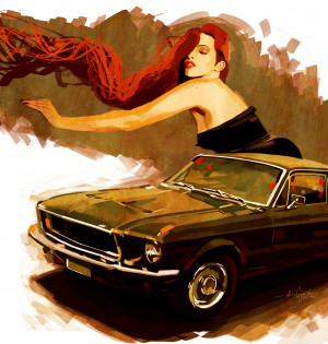 Mustang Girl wallpaper
