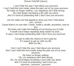 Travis Tritt ~ Anymore lyrics : One of my favorite songs