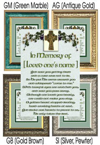 Personalized Irish funeral prayer, bereavement, sympathy poem, prayer