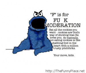 Monster cookie quote - Funny Pictures, Awesome Pictures, ... - image