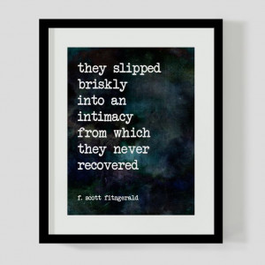 ... Print F. Scott Fitzgerald Love Literary Quote Wall Art, Decor - 2