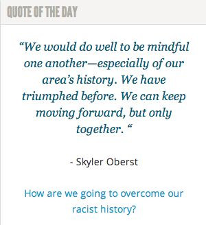 On overcoming racism: http://skyleroberst.spokanefavs.com/2014/04/29 ...