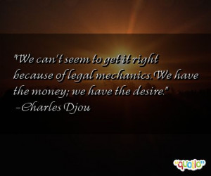 We can't seem to get it right