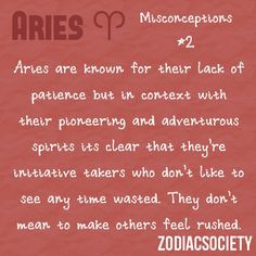 Aries misconceptions More