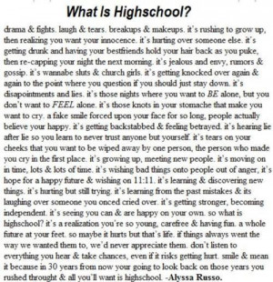 Most popular tags for this image include: high school, people, quote ...