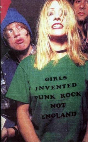 Kim Gordon of Sonic Youth wears a Girls Invented Punk Rock not England ...