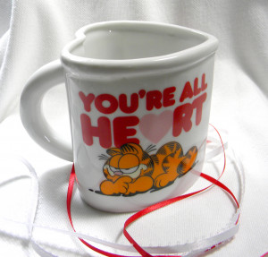 Mug Quotes > Humorous > Garfield - Heart Shaped - Coffee Mug