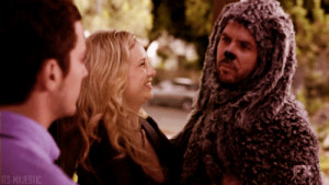 awwww . Me introducing Wilfred to Ryan. Look at Wilfred all sad ...