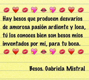 Gabriela Mistral. Besos