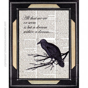 NEVERMORE Raven Poe Quote 