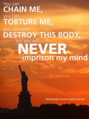 Quote: Gandhi on freedom of the mind