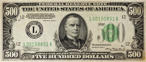 500 Dollar Bill Us Currency
