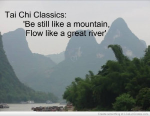 Be still like a mountain and flow like a great river.