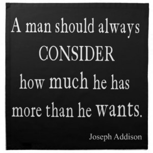Vintage Addison Consider How Much Quote Printed Napkin