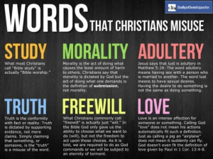 Words that christians Misuse