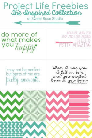 ... 4x6 inspirational quotes and 8 3x4 patterned filler cards. Sweet