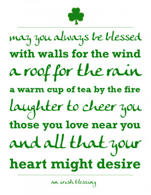 Free St. Patrick's Day Printable - An Irish Blessing #stpatricks