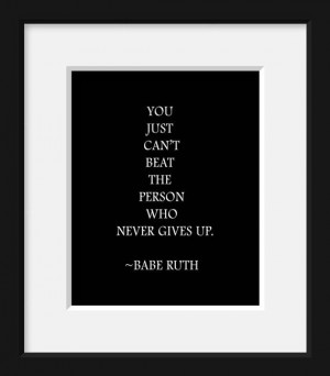 Babe Ruth, Baseball, quote, sports, baseball decor, typography print ...