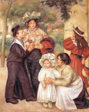 Figure 1.--Renoir had three boys. This painting shows Pierre 11 and ...