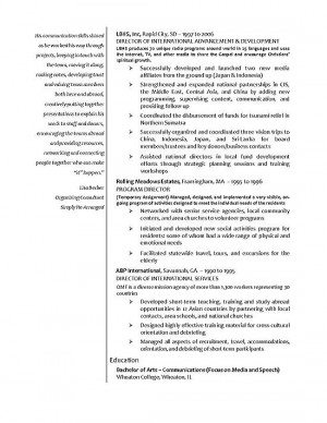 International Relations Resume Example – Page 2