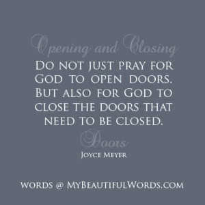 Opening and Closing Doors...