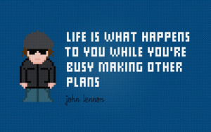 John Lennon Quote - Life - Cross Stitch PDF Pattern Download. $4.00 ...