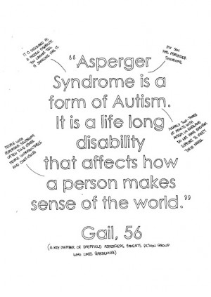 on a total of 5 campaign posters that raise awareness of Asperger ...