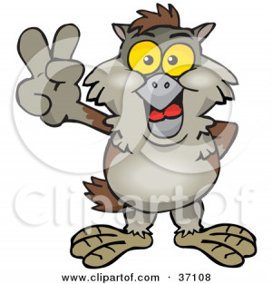 ... -Of-A-Peaceful-Brown-Owl-Smiling-And-Gesturing-The-Peace-Sign.jpg