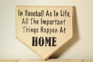 Home Plate Baseball Sign