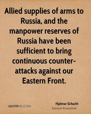 Allied supplies of arms to Russia, and the manpower reserves of Russia ...