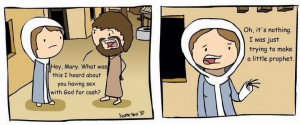Funny Mary Joseph Little Prophet Cartoon Joke Picture
